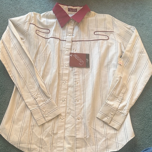 Vintage Tops - Vintage County by Loretta Lynn deadstock western pearl snap top